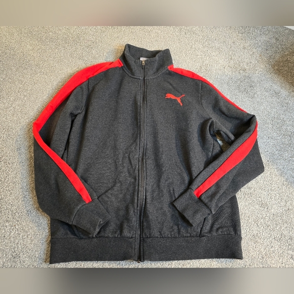 Puma Zipper Front Athletic Jacket Unisex Size Large Gym Streetwear Workout - Picture 1 of 8